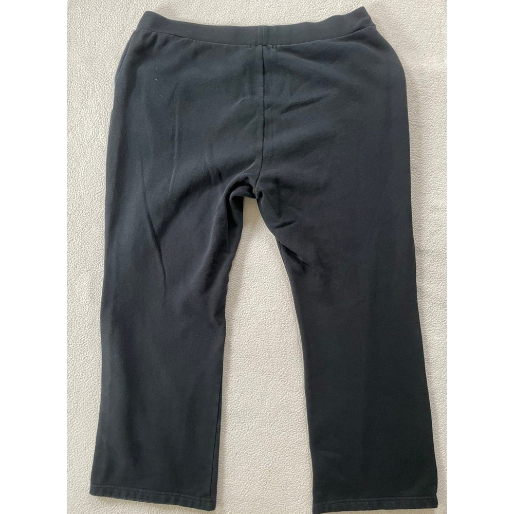 Lauren Ralph Lauren Womens 2X Pants Black Knit Cotton Blend Fleece Pockets - Picture 9 of 14
